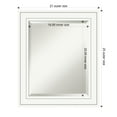 thumbnail image 3 of Amanti Art Beveled Wood Bathroom Wall Mirror - Craftsman White Frame Outer Size: 21 x 25 in, 3 of 5
