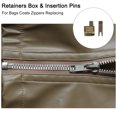 thumbnail image 4 of Unique Bargains 10Sets Zipper Repair Kits, #3 Retainers Box & Insertion Pins for Zippers Replacing, Bronze Tone, 4 of 6