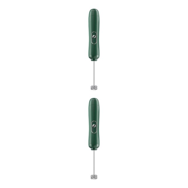 Espumador de leche eléctrico Moyic ABS Control de botón 14000RPM Verde 2Conjunto