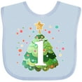 thumbnail image 3 of Inktastic 1st Birthday Green Christmas Tree with Yellow Star Boys or Girls Baby Bib, 3 of 4