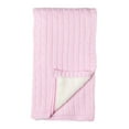 thumbnail image 1 of Baby Mode Signature Cable Knit Sherpa Blanket - Pink, 1 of 1