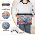 thumbnail image 3 of CURLYOOT Flower Hummingbird Storage Bin with Zipper Lid, Fabric Decorative Lidded Storage Baskets Boxes, Foldable Organizer Container Basket for Bedroom Closet Shelf, 3 of 8
