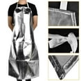 thumbnail image 4 of Heat Protective Apron, 1000 Degree High Temperature Protective Aluminum Foil Apron For Working , Cooking, BBQ, 4 of 8