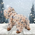 thumbnail image 2 of Flanelle de Sable Beige Pet Combinaison Vêtements Hiver Chaud Pyjama Star Costume pour les Chiens de Chats (L), 2 of 13