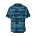 thumbnail image 2 of Easygdp Turtles and Waves Men's Casual Short-sleeved Shirt with Pocket and Button Suitable for Beach Vacation Leisure - Small, 2 of 7