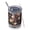 Pioneer Flower Floral Print Pattern-1, variant on Pioneer Flower Floral Print Pattern Wide Mouth Tumbler, Vacuum Insulated Short Beverage Tumbler 304 Stainless Steel Inner Liner Gifts Ideas for Birthday Holiday Party