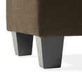 thumbnail image 4 of GDF Studio Judkins Contemporary Fabric Upholstered Ottoman, Chocolate and Dark Brown, 4 of 10