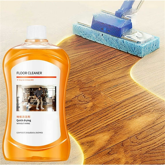 Floor Cleaner for Wood Floors and Ceramic Tiles, Quick Drying Formula for Streak-Free Shine, Seamless Polishing and Brightening, Safe for All Flooring Types, Concentrated Cleaning Solution