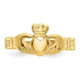 thumbnail image 5 of 14k Yellow Gold Polished Teen Irish Claddagh Celtic Trinity Knot Ring Size 3 Band Style-Ring, 5 of 8