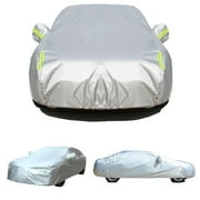Pecham Car Cover Waterproof with Side Door Zipper All Weather Upgraded UV Protective Vehicle Cover-208*79*59 inch