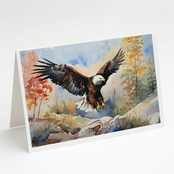 Eagle Greeting Cards Pack of 8 7 in x 5 in