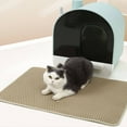 thumbnail image 2 of BESTSKY Cat Litter Mat,Anti-Scatter Feature Litter Mat,Eco-Friendly Eva Material Easy-To-Clean Design Cat Stuff,18In, 2 of 4