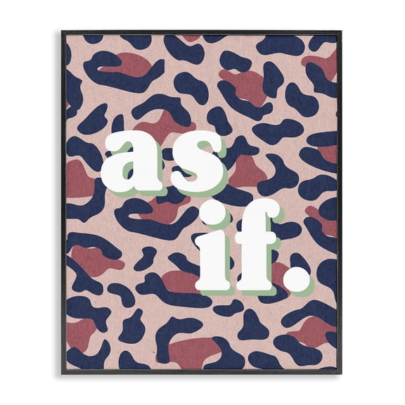 Stupell Industries Modern As If over Pink Leopard Print Black Framed Giclee Art, 11 x 14, by Lil' Rue