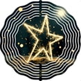 thumbnail image 2 of Metal Hanging Wind Spinners with Star-Shaped Sparkle Design Festive Wind Chimes for Enchanting Yard and Garden Decor, 2 of 6