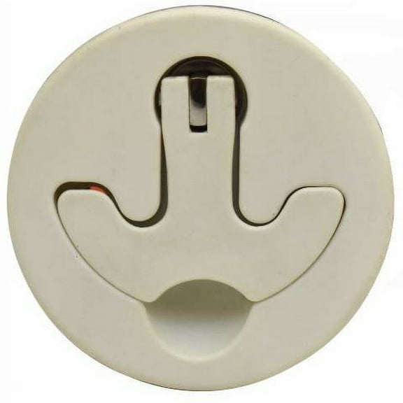 Taco Boat Latch-Tite Handle F42-2500WHA | 2 Inch Round White Nylon