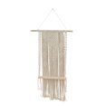 thumbnail image 5 of The Novogratz 25" x 6" Handmade Macrame 1-Tier White Wall Shelf, 5 of 7