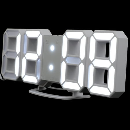 unbranded Digital Display Clock Radio Controlled Wall Clocks Small Office White