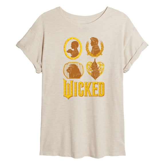 Wicked: Part 2 - Dorthy And Friends Logo - Women's Oversized Graphic T-Shirt