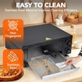 thumbnail image 4 of Ourlova Commercial Electric Pizza Oven 12 Inch 1100w Sealed Design Countertop Stainless Steel Pizza Maker With Timer For Restaurant Fast Food And Professional Indoor Cooking Equipment, 4 of 6