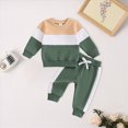 thumbnail image 2 of TOWED22 Newborn Infant Baby Girl Clothes Outfits Fall Winter Long Sleeve Sweatshirts Pants Cute Baby Girl Outfits Set Size:18-24 M,Color:Brown, 2 of 4