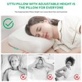 thumbnail image 4 of UTTU Sandwich Adjustable Memory Foam Pillow - Bamboo Material, Cervical Support for Neck Pain, CertiPUR-US, 4 of 10