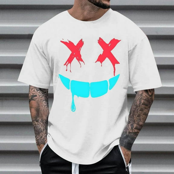 Njoeus Mens Graphic T-Shirts Mens Summer Shirts Men'S Fashion Printed Shirts Mens Short Sleeve T-Shirts Novelty Funny Graphic Tees For Men Women Teens Gift T Shirt S-5Xl(Available In Big & Tall) 4Th O