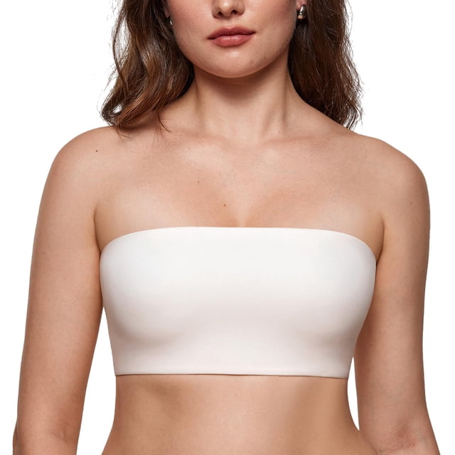 Sostén INLYRIC Bandeau Sin Tirantes Inbarely Coco Blanco Talle Grande