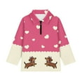 thumbnail image 3 of Psesaysky Girls Half Zipper Sweatshirts Cute Trendy Fall Pullover Crop Tops for Teen Girls Long Sleeve Sweater Cute Dachshund Friends Print Winter Fleece Jacket 8-9 Years, 3 of 6