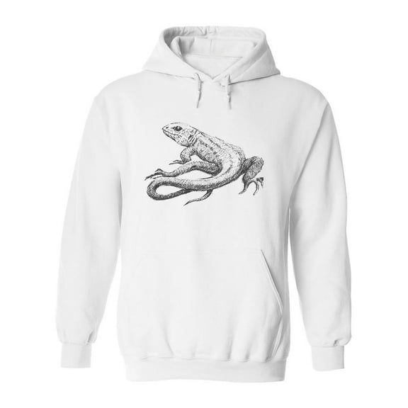 Lizard Sketch Hoodie Men -Image by Shutterstock, Male XX-Large