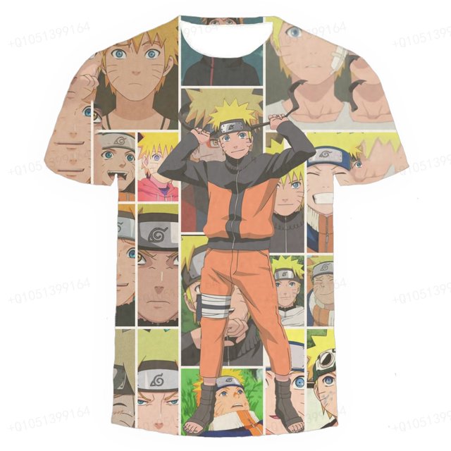 Japanese Boy Naruto Anime T-shirt, Fashionable Short Sleeved Shirt Children's Leisure Cool Kakashi Summer 3d Printed Boy T-shirt90 Gao Jinjia LED