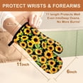 thumbnail image 3 of Funny Oven Mitts 2 PCS for Kitchen, Heat Resistant Hot Mittens Gloves for Cooking Grilling Baking Sunflower Cook Essentials Accessories Home Microwave Safe, 3 of 6