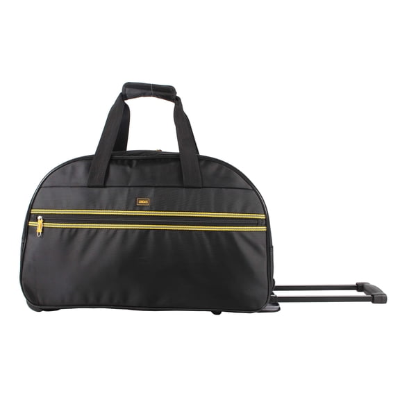 Lucas Designer Carry On Luggage Collection - Lightweight Pattern 22 Inch Duffel Bag- Weekender Overnight Business Travel Suitcase with 2- Rolling Spinner Wheels (Collegiate)