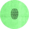 thumbnail image 1 of Ahgly Company Indoor Round Abstract Emerald Green Modern Area Rugs, 7' Round, 1 of 4