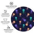 thumbnail image 4 of Balery 6 Pcs Sea Jellyfishleather Coasters Set, Drink Table Cup Coasters For Living Room Kitchen Coffee Decor, 4 of 9