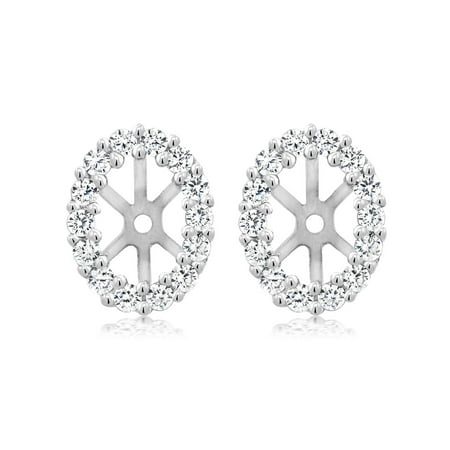 Gem Stone King 925 Sterling Silver Women S Earring Jackets For 925 Sterling Silver Women S Earring Jackets For 6x4mm Oval Shape Studs