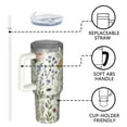 thumbnail image 4 of OBREWU Pioneer Flower and Butterfly Tumbler with Handle and Lid,Pioneer Flower and Butterfly 40oz Double Wall Vacuum Insulated Tumbler,Cups Gift for Women and Men, 4 of 7