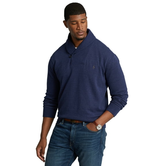 Polo Ralph Lauren Mens Big Tall Sweater Jersey Spring Navy Heather 3LT