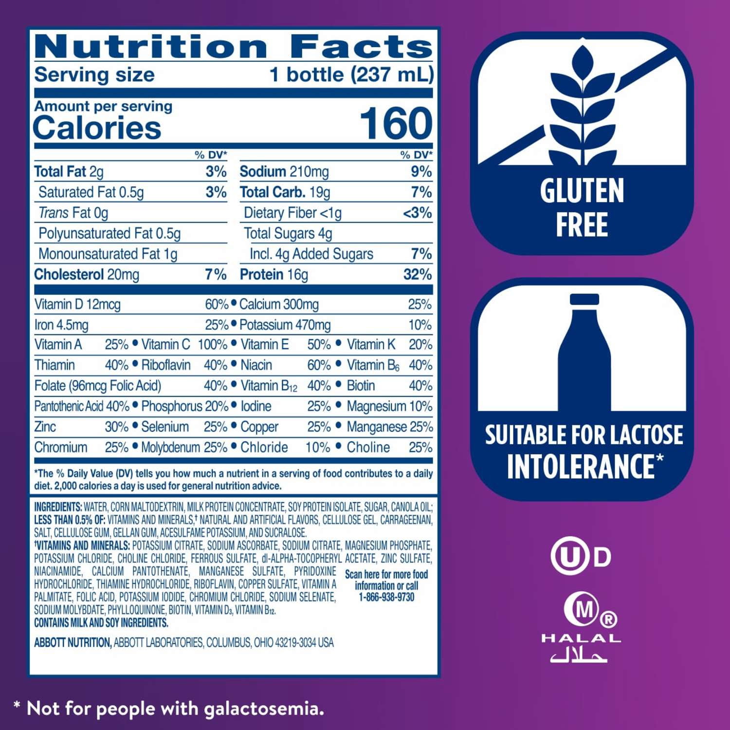 Ensure High Protein Nutrition Shake, Vanilla, 8 fl oz, 6 Count