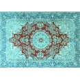 thumbnail image 1 of Ahgly Company Indoor Rectangle Persian Light Blue Traditional Area Rugs, 4' x 6', 1 of 4