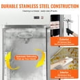 thumbnail image 3 of KFFKFF Commercial Upright Freezer 19.32 Cu.ft, 27" Wide Single Door Freezer, Stainless Steel with Auto-Defrost, Adjustable Shelves, -13 to 5℉ Temperature Range, LED Lighting, and 4 Casters, 3 of 9