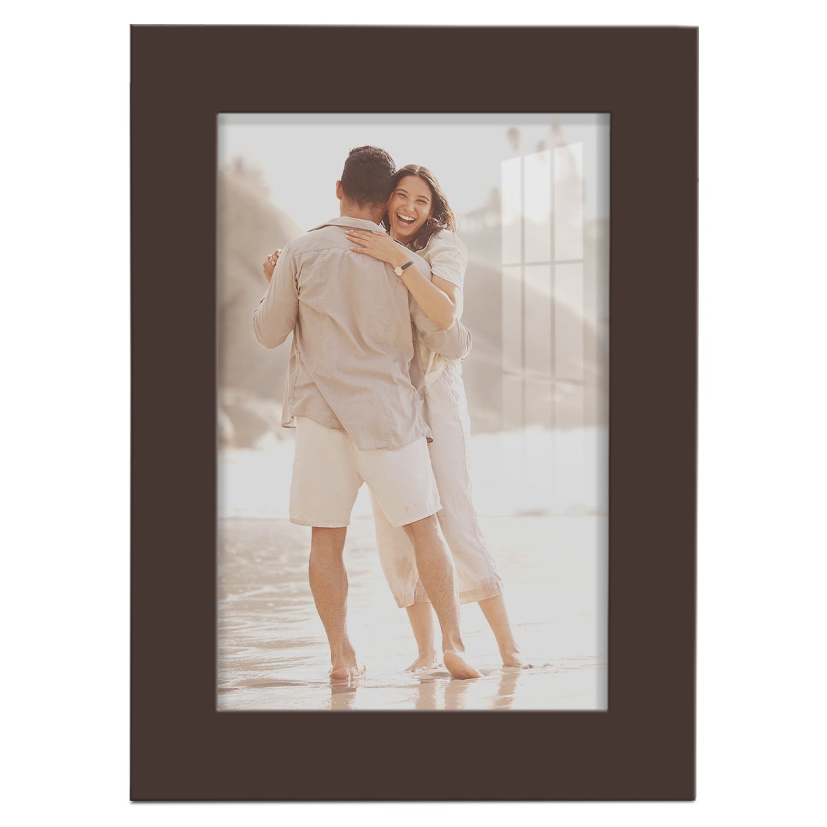 Modern Real Wood 5x7 inch Picture Frame in Brown