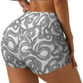 thumbnail image 2 of Kdxio Snake Print Workout Shorts for Women Seamless Soft Smooth Gym Yoga Scrunch Active Shorts, 2 of 9