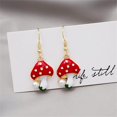 thumbnail image 5 of Boucles d'Oreilles Champignon pour Femmes Mignon et Délicat Émail Plaqué Or Simulation Champignon Rouge Frais Bijou Cadeau, 5 of 5