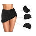 thumbnail image 3 of Jusfitsu Women's Ruffle Swim Skirt High Waisted Swimdress Side Pull Tie Bikini Tankini Swimsuit Bottoms, 3 of 5