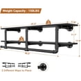 thumbnail image 3 of Homieasy 47.2'' Wall Mounted Industrial Pipe Clothes Rack with Top Shelf, 2 Tiers Space Saving Clothing Rack with Hanging Rod for Closet, Bedroom, Laundry, Black, 3 of 7