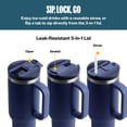 thumbnail image 3 of RTIC Road Trip 30 oz Leak-Resistant Straw Lid Ceramic Lined Tumbler, Snowy Peak, 3 of 7
