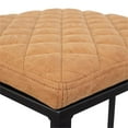 thumbnail image 4 of Home Square Quilted Stitched Leather Bar Stools in Light Brown - Set of 3, 4 of 8