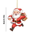 thumbnail image 4 of MXTPOV Red Christmas Decorations Hanging for Christmas Tree, Acrylic Santa Claus Ornaments for Backpack Home Decor, Flat Christmas Tree Decorations, 4 of 6