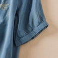 thumbnail image 6 of Active Tops Women Athletic V Neck Shirts Women Long Sleeve T Shirt Women Swim Tee Tops Loose Womens Short Sleeve Athletic Tops Womens Compression Shirts Long Sleeve Shirts for Blue M, 6 of 7