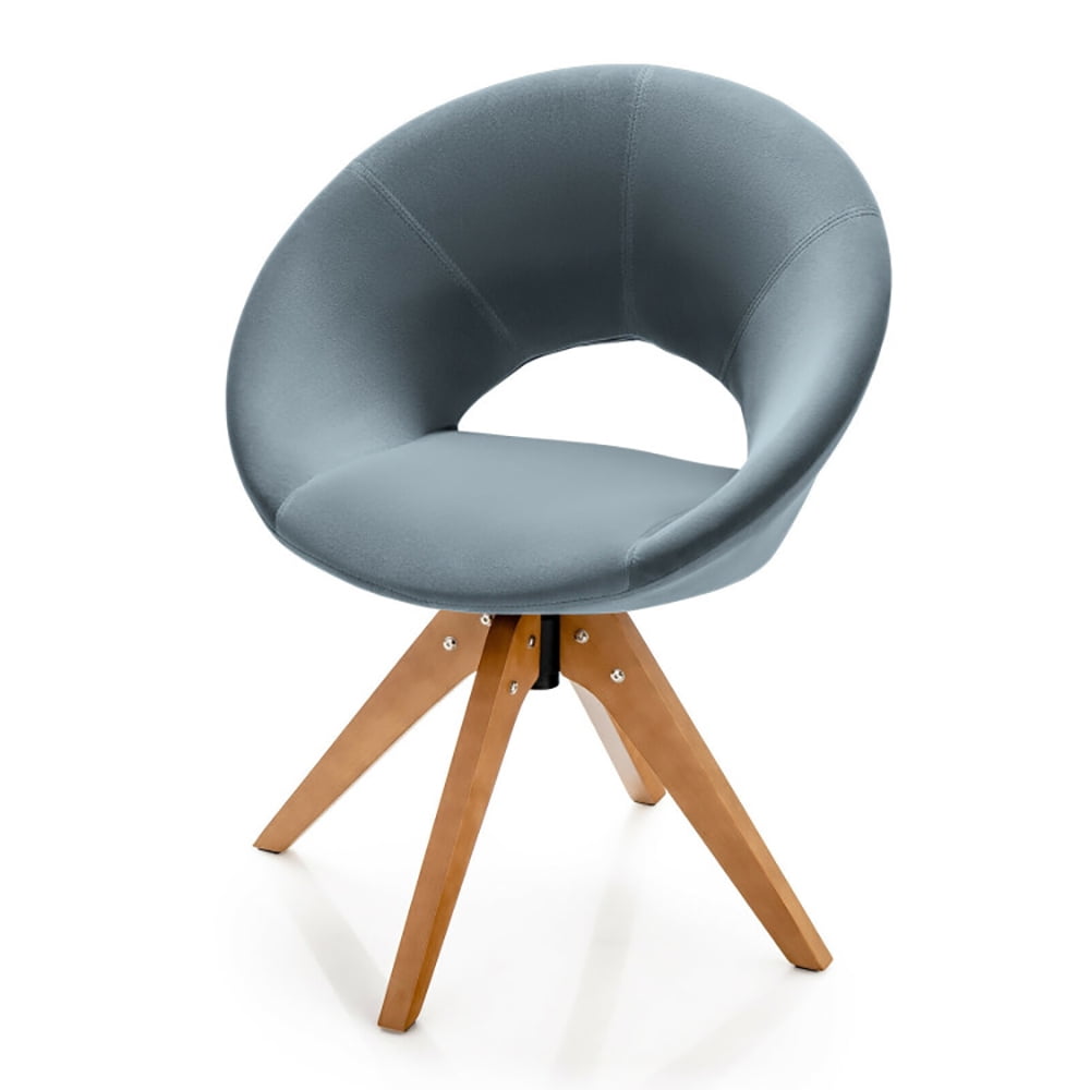 Finihen Swivel Accent Chair, Swivel Chair with Oversized Upholstered Seat, for Home, Office, Gray